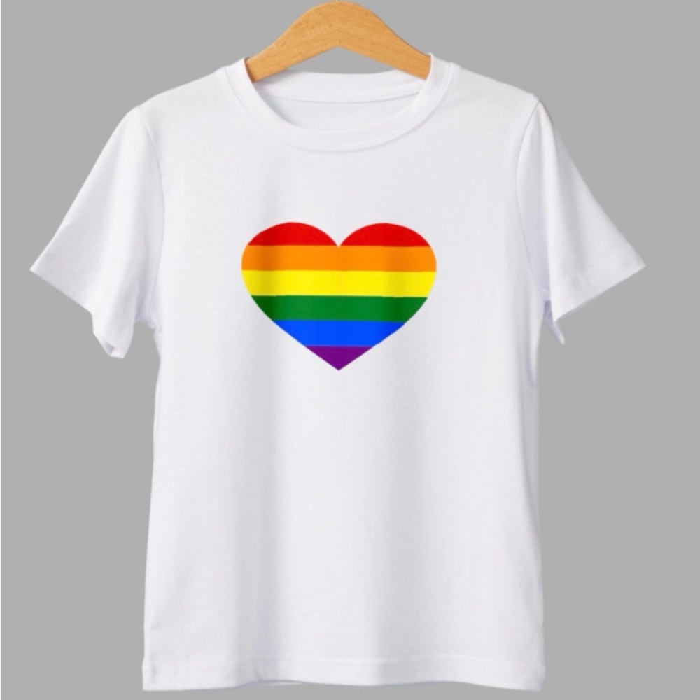 Rainbow Heart Pride Shirt – LGBTQ Love Is Love Tee – Unisex Graphic T-Shirt